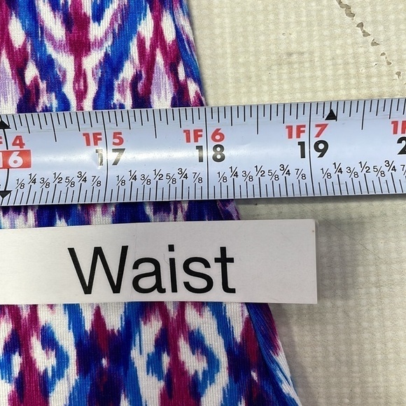 Chico's Dress Purple Pink Ikat Print Short Sleeves Stretchy Size Small 4P - Picture 10 of 12